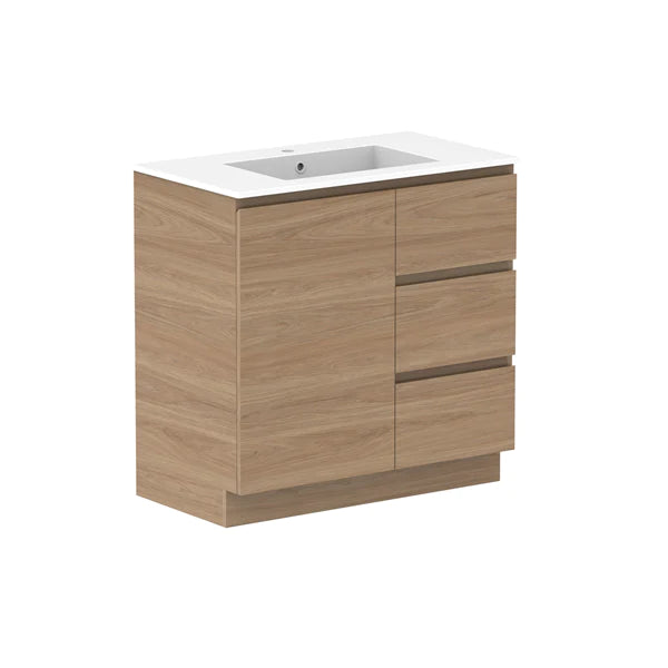 ADP Glacier Door and Drawer Trio Vanity with Cast Marble Top - Pro