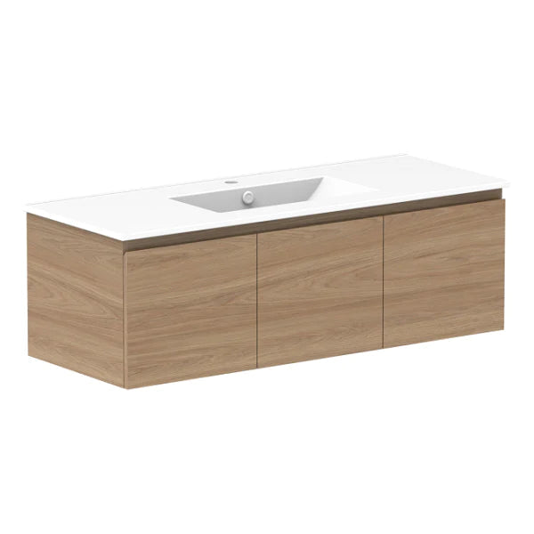 ADP Glacier Door and Drawer Slim Vanity with Ceramic Top - Pro