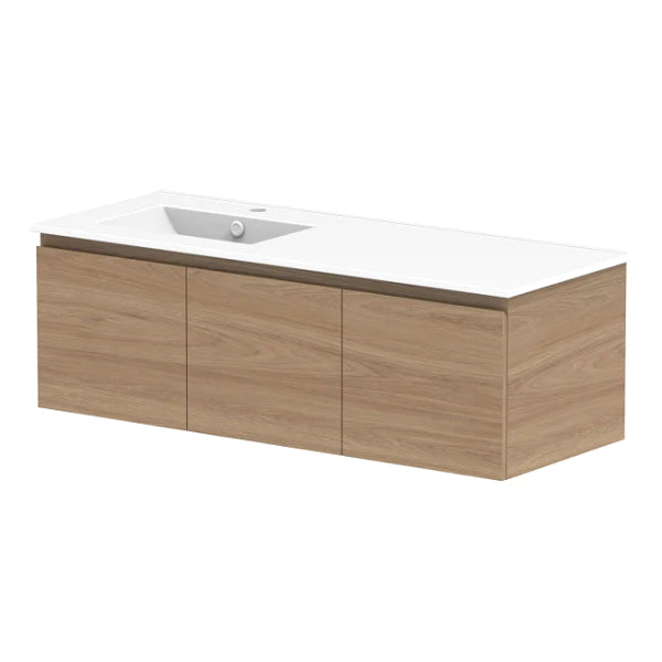ADP Glacier Door and Drawer Slim Vanity with Ceramic Top - Lite