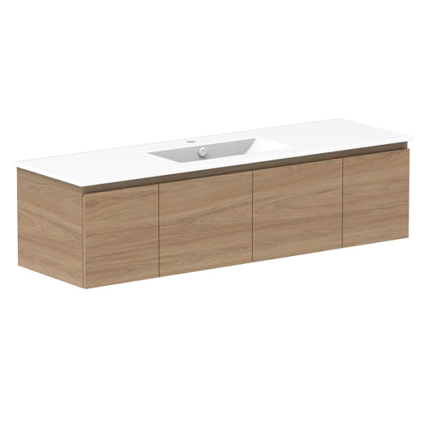 ADP Glacier Door and Drawer Slim Vanity with Ceramic Top - Pro