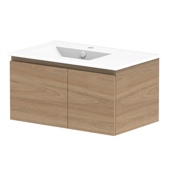 ADP Glacier Door and Drawer Slim Vanity with Ceramic Top - Pro