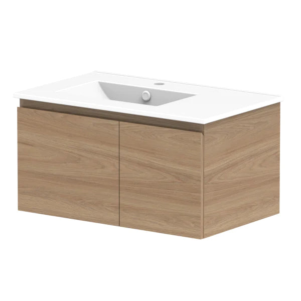 ADP Glacier Door and Drawer Slim Vanity with Ceramic Top - Lite