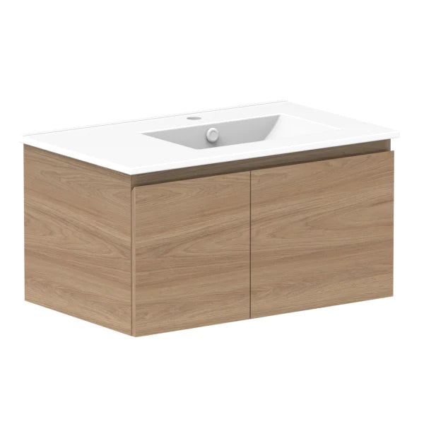 ADP Glacier Door and Drawer Slim Vanity with Ceramic Top - Lite