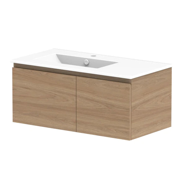 ADP Glacier Door and Drawer Slim Vanity with Ceramic Top - Lite