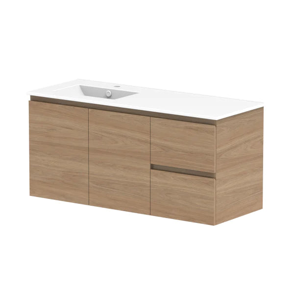 ADP Glacier Door and Drawer Twin Vanity With Ceramic Top - Pro