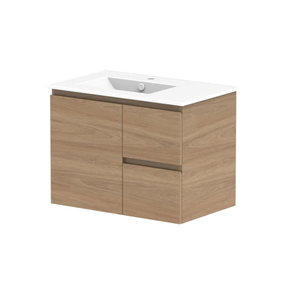 ADP Glacier Door and Drawer Twin Vanity With Ceramic Top - Pro