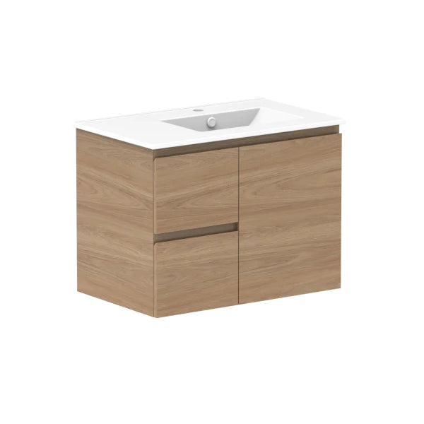 ADP Glacier Door and Drawer Twin Vanity With Ceramic Top - Pro