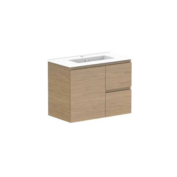 ADP Glacier Ensuite Door and Drawer Twin Vanity with Ceramic Top - Lite