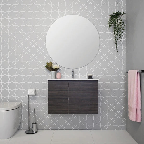 ADP Glacier Ensuite Door and Drawer Twin Vanity with Ceramic Top - Lite