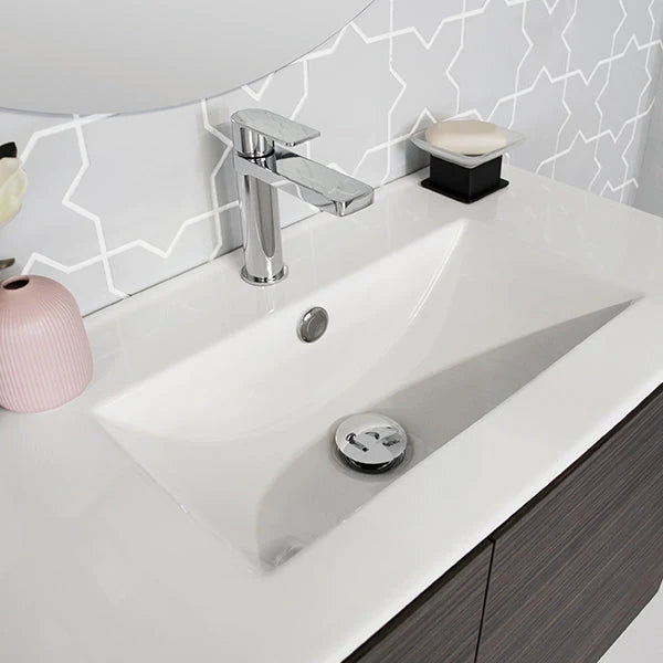 ADP Glacier Ensuite Door and Drawer Twin Vanity with Ceramic Top - Lite