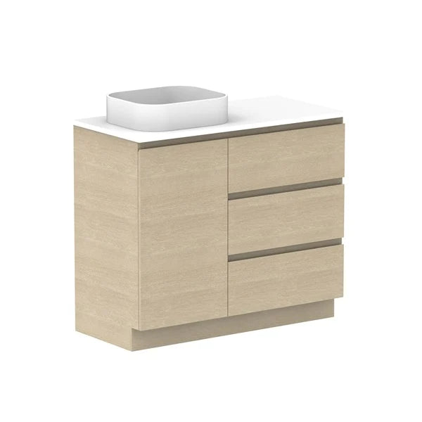 ADP Glacier Hamper Trio With Solid Surface Top - Lite