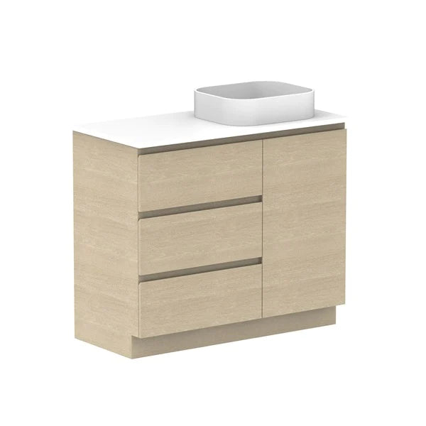 ADP Glacier Hamper Trio With Solid Surface Top - Lite