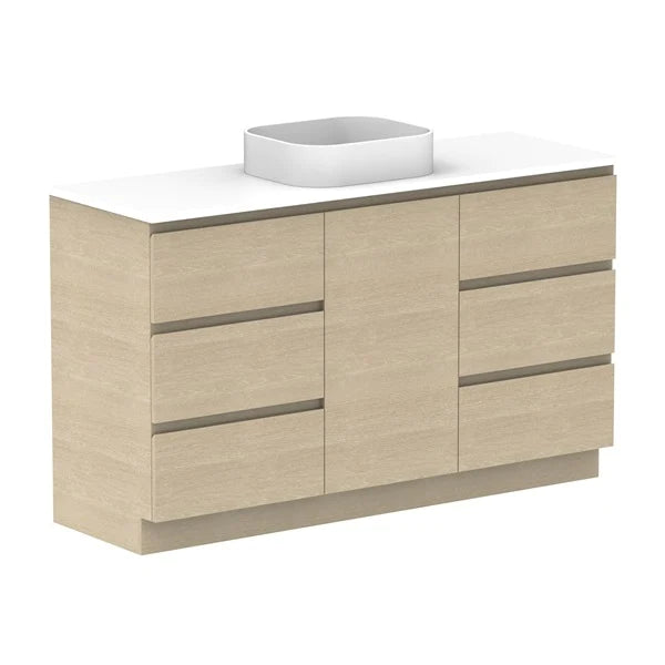 ADP Glacier Hamper Trio With Solid Surface Top - Lite