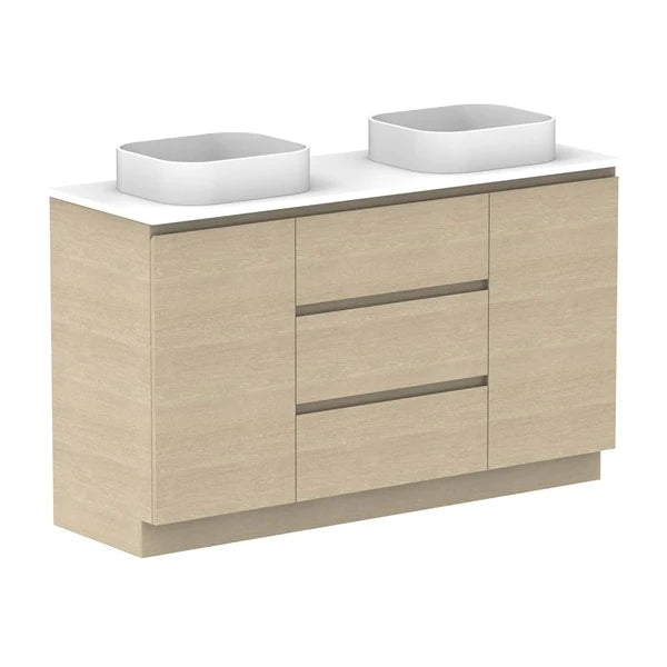 ADP Glacier Hamper Trio With Solid Surface Top - Lite