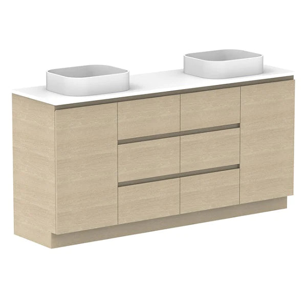 ADP Glacier Hamper Trio With Solid Surface Top - Lite