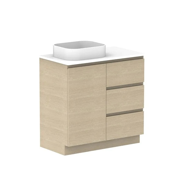 ADP Glacier Hamper Trio With Solid Surface Top - Lite