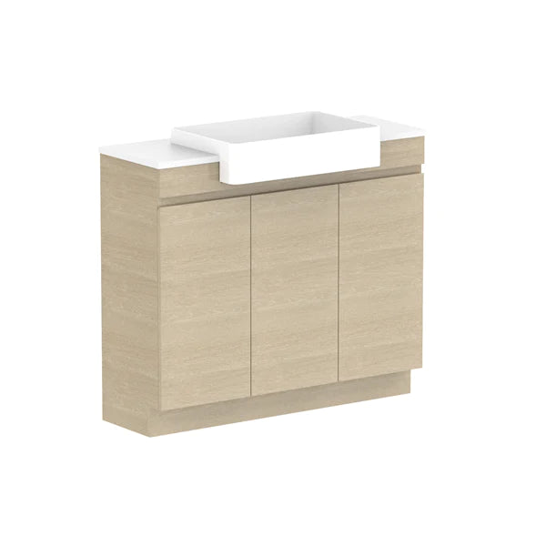 ADP Glacier Semi Recessed All Door Trio Vanity Solid Surface Top - Pro