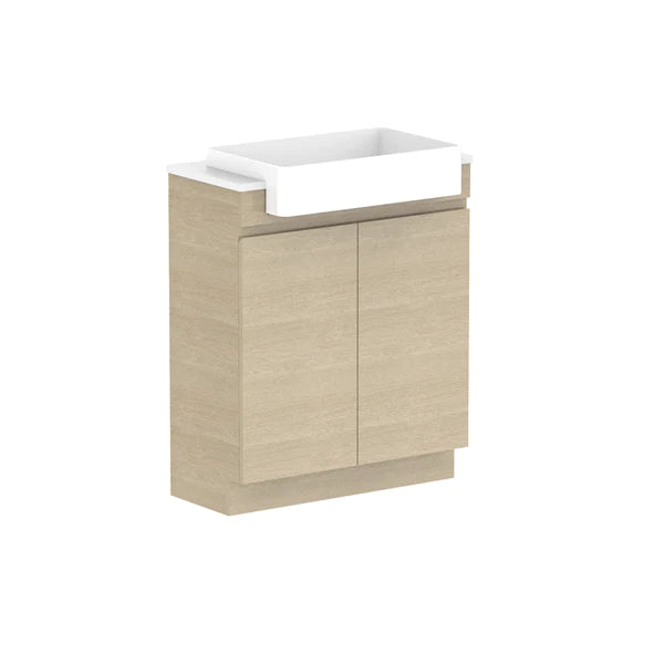 ADP Glacier Semi Recessed All Door Trio Vanity Solid Surface Top - Pro