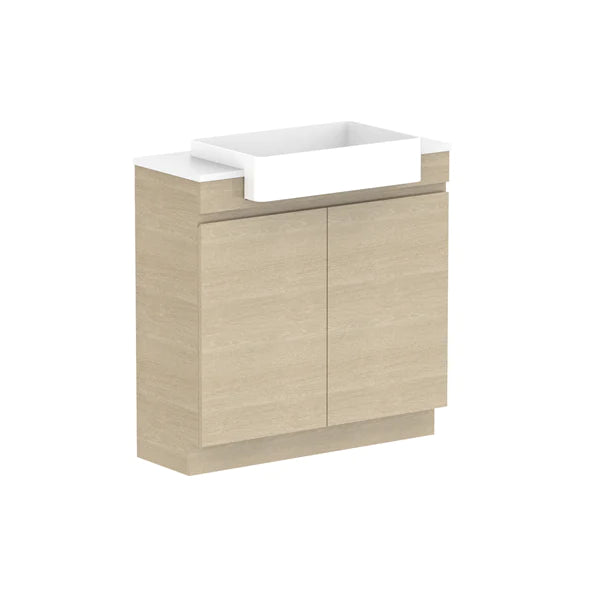 ADP Glacier Semi Recessed All Door Trio Vanity Solid Surface Top - Pro