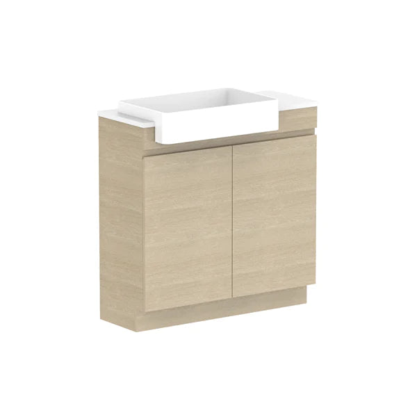 ADP Glacier Semi Recessed All Door Trio Vanity Solid Surface Top - Pro