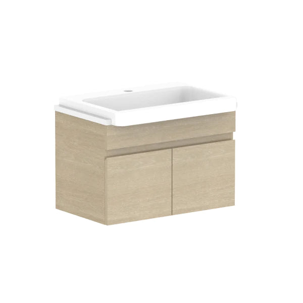 ADP Glacier Semi Recessed All Door Slim Vanity With Solid Surface - Pro