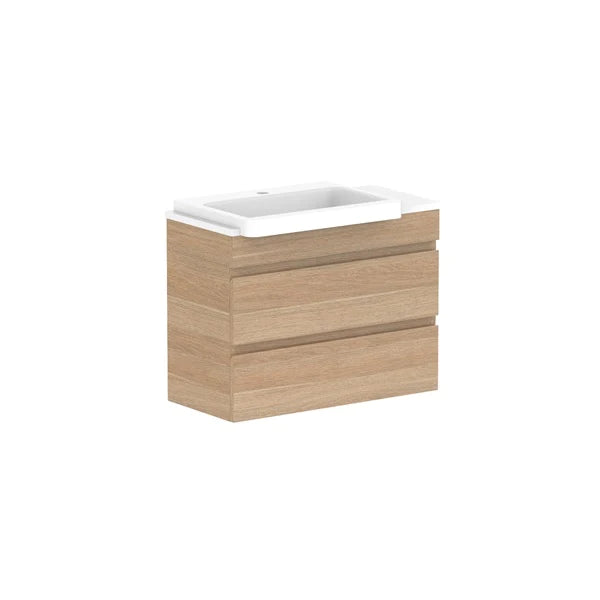 ADP Glacier Semi Recessed All Drawer Twin Vanity With Solid Surface Top - Pro