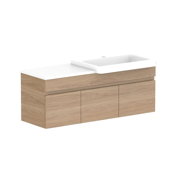 ADP Glacier Semi Recessed Door & Drawer Wall Hung Vanity Slim - Pro