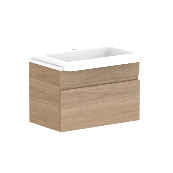 ADP Glacier Semi Recessed Door & Drawer Wall Hung Vanity Slim - Lite