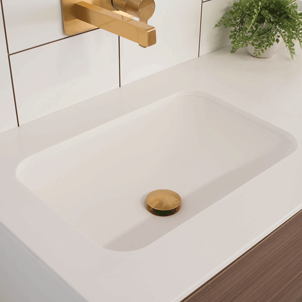 ADP Glory Solid Surface Under Counter Basin - Matte White - Wellsons