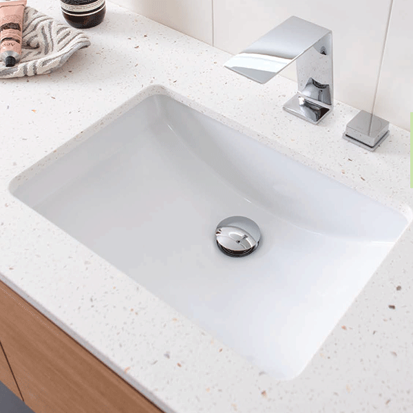 ADP Gravity Under Counter Basin - Gloss White - Wellsons