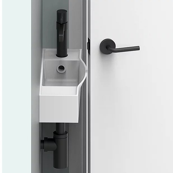 ADP Halo Wall Hung Basin Left Tap Hole - Gloss White - Wellsons
