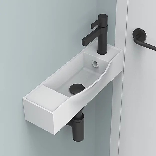 ADP Halo Wall Hung Basin Right Tap Hole - Gloss White - Wellsons