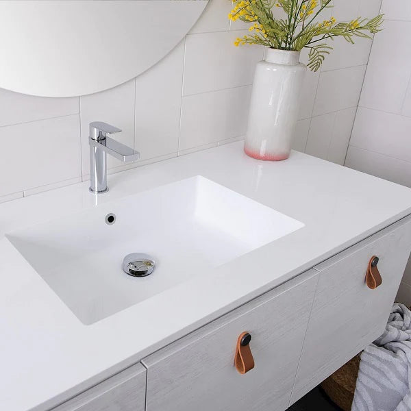 ADP Glacier Door and Drawer Slim Vanity With Cast Marble Top - Pro