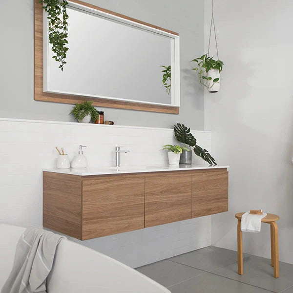 ADP Glacier Door and Drawer Slim Vanity With Cast Marble Top - Lite