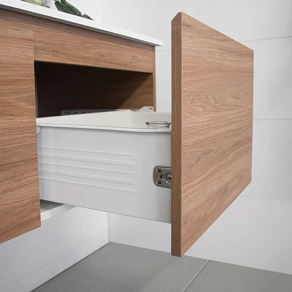 ADP Glacier Door and Drawer Trio Vanity with Ceramic Top - Lite