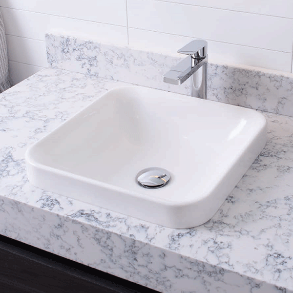 ADP Truth Semi Inset Basin - Matte White - Wellsons