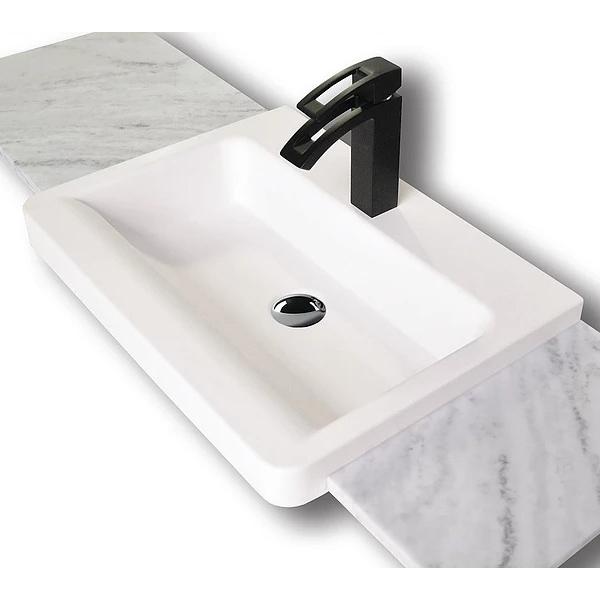 ADP Integrity Solid Surface Semi-Recessed Basin - Gloss White - Wellsons