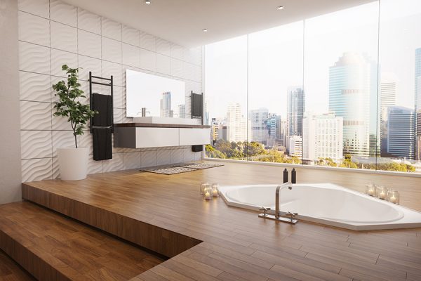 Decina Angelique Dolce Vita 18 Jet Spa Inset Corner Bath 1295/1465mm - Gloss White