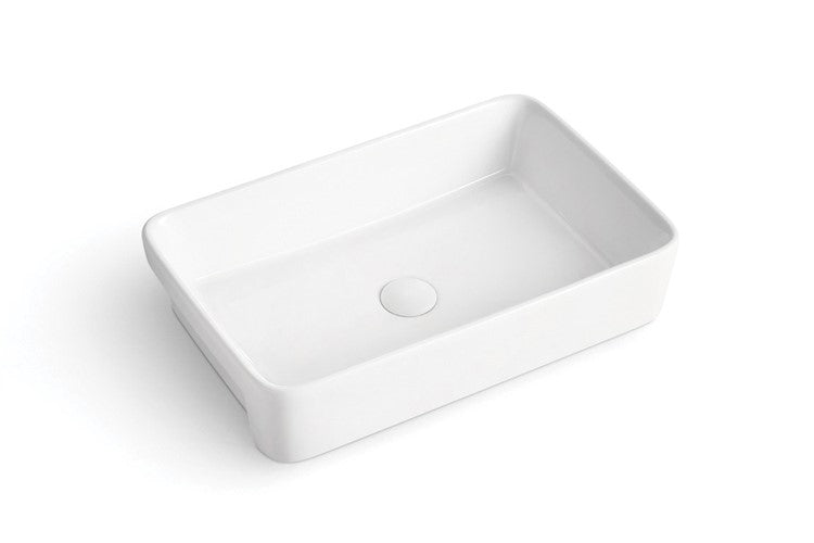 ADP Lino Ceramic Semi-Recessed Basin - Gloss White - Wellsons