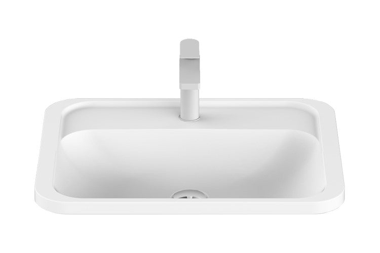 ADP Strength Solid Surface Inset Basin - Gloss White
