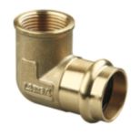 Copper Press Brass Female Elbow Gas 15MM X 1/2"BSP - Wellsons