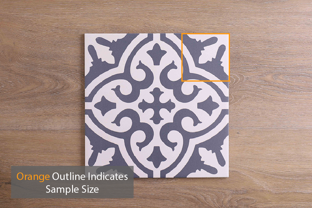 Botania Blue Matt Encaustic Look Tile