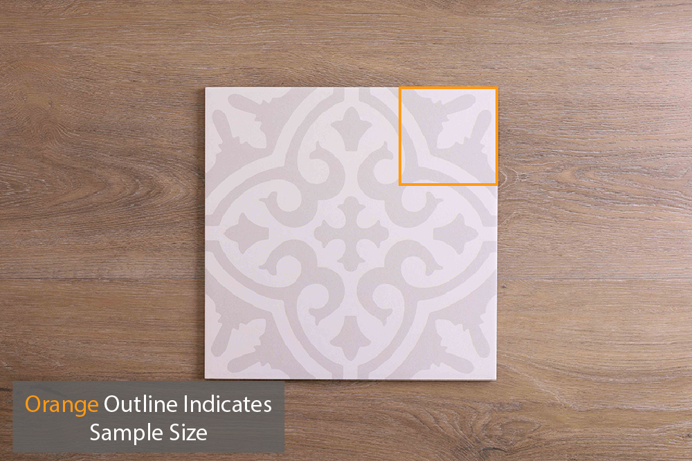 Botania Light Grey Matt Encaustic Look Tile