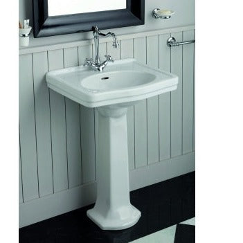 Turner Hastings Claremont 58x45 Basin & Pedestal - 1 Tap Hole