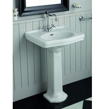 Turner Hastings Claremont 58x45 Basin & Pedestal - 3 Tap Hole