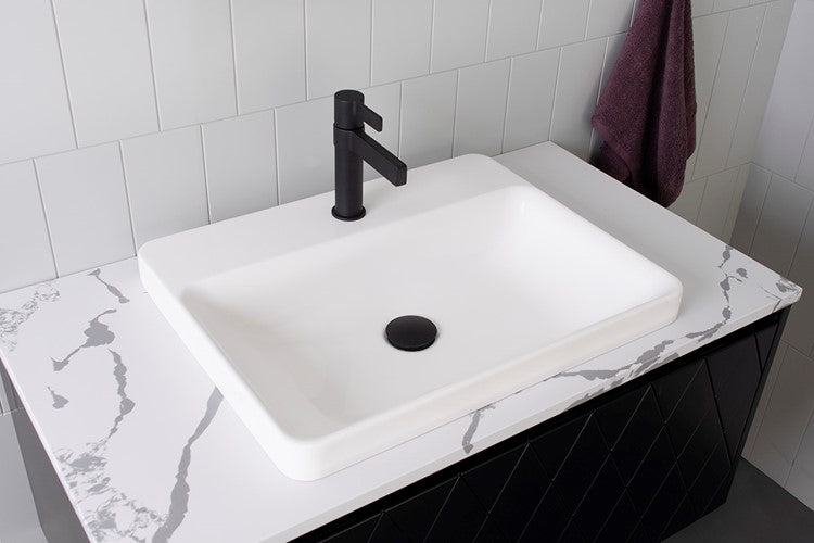 ADP Courage Solid Surface Semi-Inset Basin - Gloss White - Wellsons