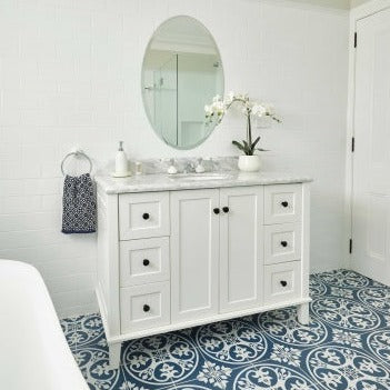 Turner Hastings Coventry 120x55 Single Bowl White Vanity with Marble Top - 1 Taphole