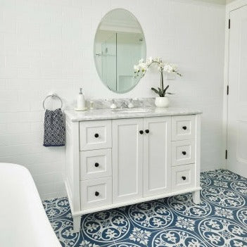 Turner Hastings Coventry 120x55 Single Bowl White Vanity with Marble - 3 Taphole