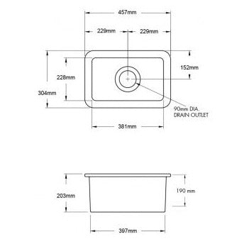 Turner Hastings Cuisine 30x46 Inset / Undermount Fireclay Sink - Matte Black