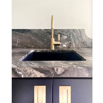 Turner Hastings Cuisine 46x46 Inset / Undermount Fireclay Sink - Matte Black